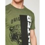 Koton Yazılı Baskılı Erkek T-Shirt  Haki 8YAM11171MK801