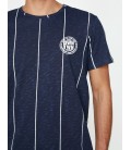 Koton Erkek Çizgili T-Shirt - Lacivert Çizgili, 9KAM11519MK01M