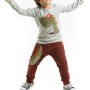 Denokids Bordo Erkek Çocuk Kuyruk Dino Baggy Takım CFF-17K2-003