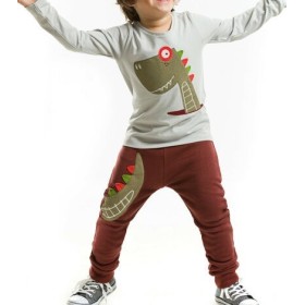 Denokids Bordo Erkek Çocuk Kuyruk Dino Baggy Takım CFF-17K2-003