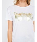 Koton Kadın Baskılı T-Shirt - Beyaz 9KAK13856GK000
