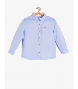 Koton Erkek Çocuk Cep Detaylı Gömlek - Mavi 9KKB66079OW600