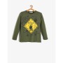 Koton Erkek Çocuk Yazılı Baskılı T-Shirt - Haki 9KKB16399OK886