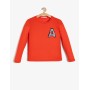 Koton Kız Çocuk Pul Detaylı T-Shirt - Turuncu 9KKG17955AK200