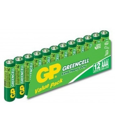 GP 12'li Greencell AAA Boy İnce Çinko Karbon Pil GP24G VS12