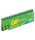 GP 12'li Greencell AAA Boy İnce Çinko Karbon Pil GP24G VS12