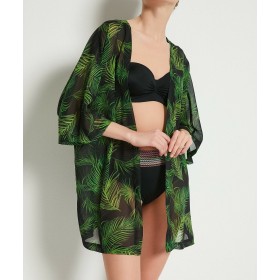 Koton Kadın Desenli Kimono - Yeşil 8YAK68154BW01A