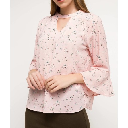 Defacto Kadın Choker Yaka Detaylı Desenli Bluz I4907AZ.18SP.PN141