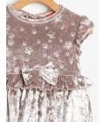 Koton Kız Çocuk Elbise Desenli Elbise - Altın Rengi 9KMG89902ZK954