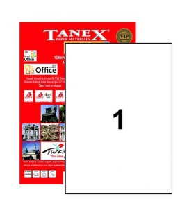 Tanex TW-2000 Yazıcı Etiketi 210 x 297 mm 100 Adet - Beyaz