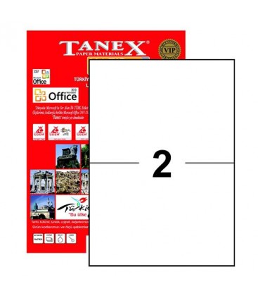 Tanex Tw-2102 Yazıcı Etiketi 210 x 148.5 mm 200 Adet - Beyaz