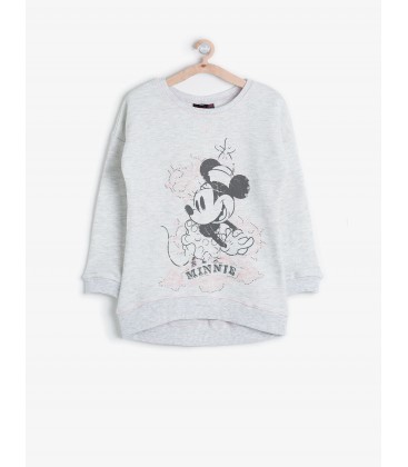 Koton Minnie Kız Çocuk Sweatshirt  Gri 6KKG19474TK023