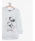 Koton Minnie Kız Çocuk Sweatshirt  Gri 6KKG19474TK023