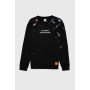 Zara Erkek Boya Desenli Siyah Swearshirt 0495/405