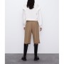 Zara Kadın Kirli Beyaz Volanlı Swearshirt 1660/307