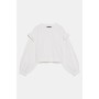 Zara Kadın Kirli Beyaz Volanlı Swearshirt 1660/307