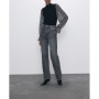 Zara Kadın Kontrast Kollu Tişört 5644/021