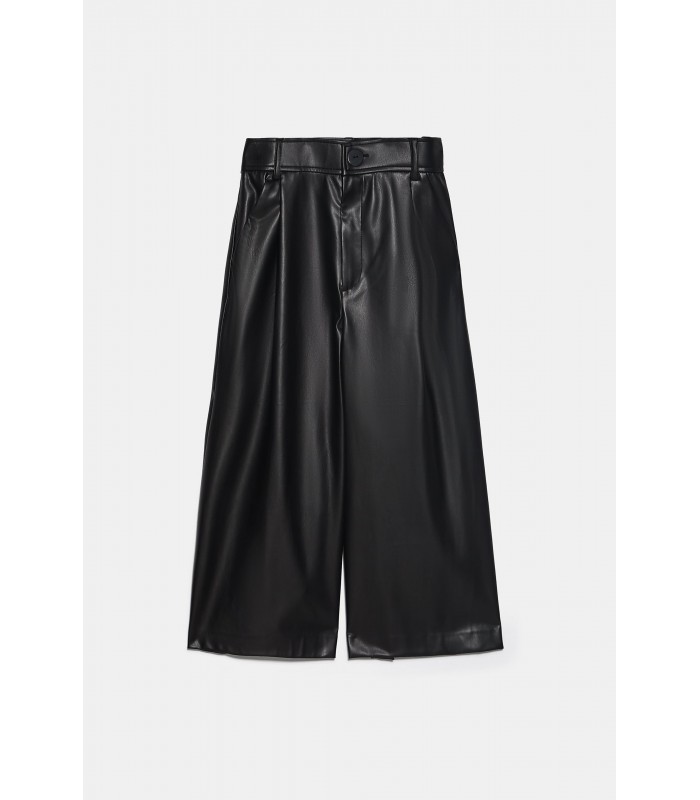 Zara Kadın Siyah Suni Deri Bermuda Pantolon 7102/159 - Gümrük Deposu