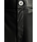 Zara Kadın Siyah Suni Deri Bermuda Pantolon 7102/159