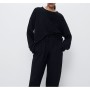 Zara Oyumlu Kadın Sweatshirt Siyah 0264/005/800