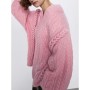 Zara Listing Düğümlü Pembe Kadın Kazak 5755/008