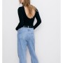 Zara Sırt Dekolteli Kadın Kazak Siyah 3471/006/800