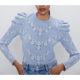 Zara Çiçek Desenli Kazak 5802/002/403