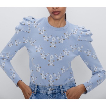 Zara Çiçek Desenli Kazak 5802/002/403