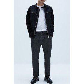 Zara Suni Süet Erkek Ceket Siyah 8281/457/800
