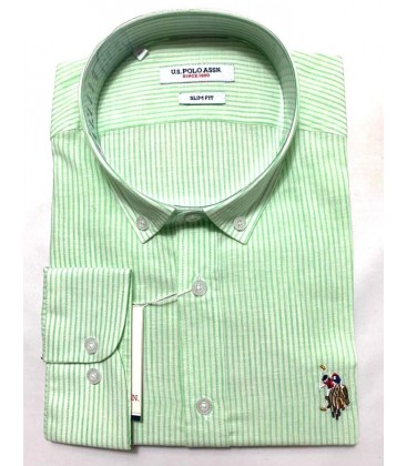 U.S. Polo Erkek Gömlek G081SZ004.000.849503 Çizgili Gömlek
