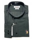 U.S. Polo Erkek Gömlek G081SZ004.000.849503 Siyah Noktalı Gömlek