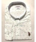 U.S. Polo Erkek Gömlek G081SZ004.000.849503 Beyaz Desenli Gömlek