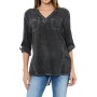 Mavi Bluz Denim Look 120580-900 Blouse Wıth Pockets Black