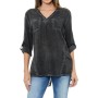 Mavi Bluz Denim Look 120580-900 Blouse Wıth Pockets Black