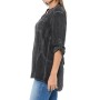 Mavi Bluz Denim Look 120580-900 Blouse Wıth Pockets Black