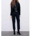 Zara Kadın Siyah Suni Deri Ceket 3427/201