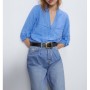 Zara Keten Kadın Gömlek 2242/270/403