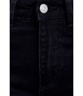 Zara Kadın Siyah İspanyol Paça Orta Bel Jean Pantolon 3643/014