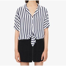Bershka Önü Düğümlü Oversize Kadın Gömlek 0931/168/407