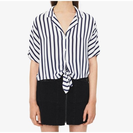 Bershka Önü Düğümlü Oversize Kadın Gömlek 0931/168/407