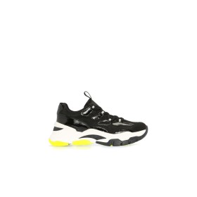 NetWork Kadın Siyah - Neon Kalın Tabanlı Sneaker 1072518