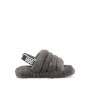 UGG Kadın Fluff Yeah Antrasit Tüylü Terlik
