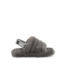 UGG Kadın Fluff Yeah Antrasit Tüylü Terlik