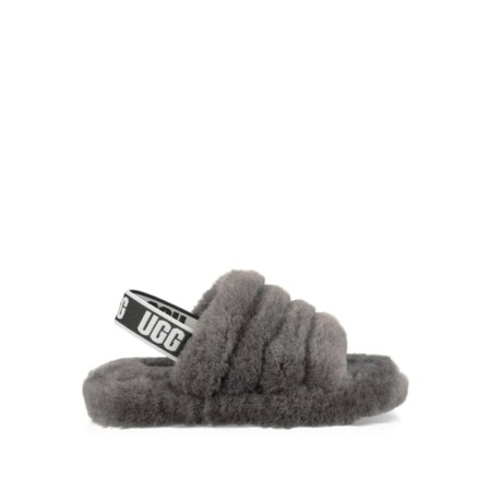 UGG Kadın Fluff Yeah Antrasit Tüylü Terlik