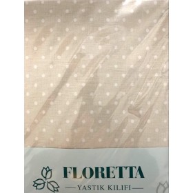 Floretta 2'li Puanlı Yastık Kılıfı Bej