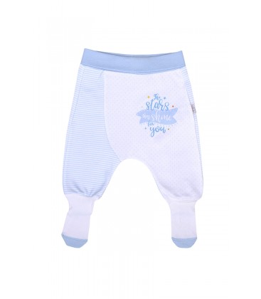 Kitikate Bebek Çoraptolon S59601 Mavi Beyaz