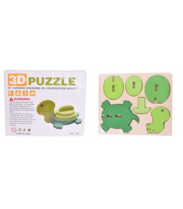 3D Ahşap Puzzle Kaplumbağa