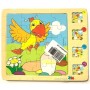 Ahşap Puzzle Kuş ve Çiçek