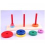 Wooden Toys Renkli Mini Ahşap Hanoi Kuleleri