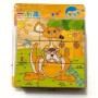 6 Farklı Hayvan Dizgi Çeşitli Ahşap Küp Puzzle